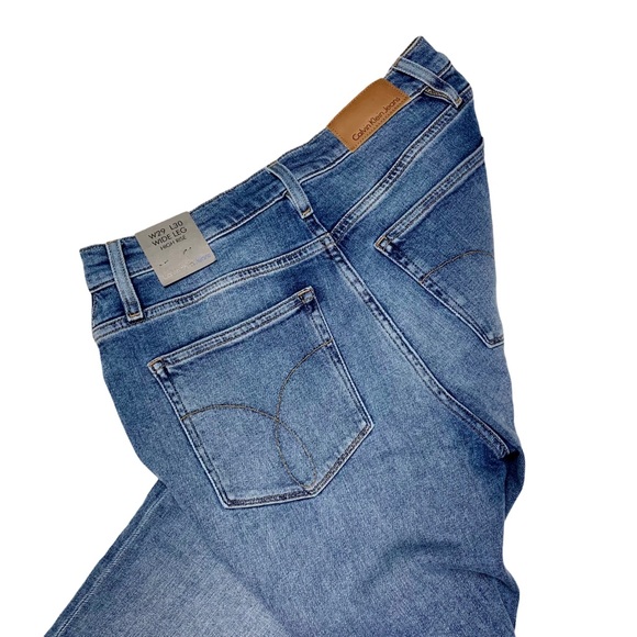 NWT CALVIN KLEIN High Rise Wide Jeans - Picture 4 of 6